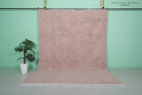 8 x 10.3 FT Moroccan Rug – Soft Blush Pink Minimalist Design