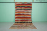 Entryway flatwoven berber moroccan rug , 5.9 FT X 11.4 FT