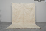 Moroccan Wool Beni Ourain Rug 6.8x8.3 ft - Handmade Ivory Berber Rug