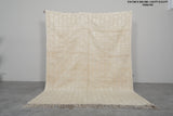 Moroccan Wool Beni Ourain Rug 6.8x8.3 ft - Handmade Ivory Berber Rug