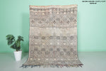 Vintage Moroccan Rug - 5.5 x 7.3 Feet | Intricate Handwoven Geometric Design