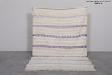 Vintage Moroccan Wedding Blanket – Handwoven, 4.1 x 5.8 FT