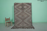 Moroccan Rug Flat-Woven Berber Carpet – 4.5 FT x 7.4 FT | Handcrafted Artisan Design