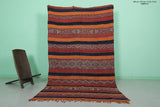 Vintage Moroccan Kilim Rug - Handwoven 5.2 FT X 8.8 FT | Bohemian Home Decor