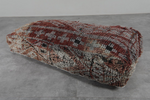Handmade Moroccan Floor Cushion - Vintage Berber Rug Ottoman