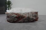 Handmade Moroccan Floor Cushion - Vintage Berber Rug Ottoman
