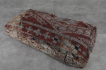 Handmade Moroccan Floor Cushion - Vintage Berber Rug Ottoman