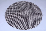 Checkered round rug - berber round rug