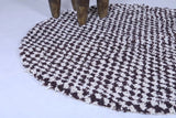 Checkered round rug - berber round rug