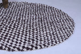 Checkered round rug - berber round rug