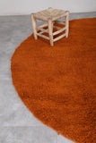 Moroccan Orange Round Rug - Handmade Custom Rug