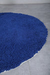 Custom blue round rug - custom round rug