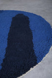 Custom Handmade Blue Moroccan Round Rug - Perfect for Any Room