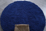 Custom blue round rug - custom round rug