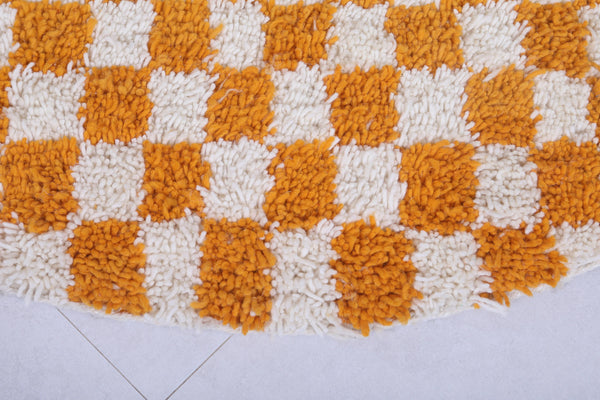 Round checkered rug - checkered yellow rug