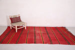 Runner red handmade moroccan berber rug - 5.8 FT X 10.6 FT