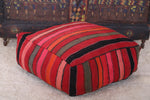 Berber Moroccan old rug handmade pouf