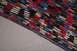 Berber Boucherouite colorful rug 3.5 FT X 6.8 FT