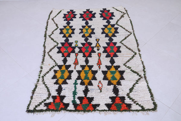 Moroccan handmade rug – Geometric star patterns 3.5 x 5.3 FT