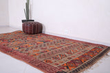 Colorful berber handmade moroccan rug - 5.5 FT X 9.4 FT