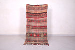 flat Handwoven berber Moroccan carpet 2.7 FT X 5.6 FT