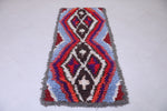 Colourful handmade moroccan berber rug 2.7 FT X 6.6 FT