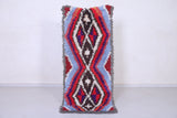 Colourful handmade moroccan berber rug 2.7 FT X 6.6 FT