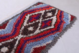 Colourful handmade moroccan berber rug 2.7 FT X 6.6 FT