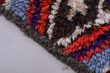 Colourful handmade moroccan berber rug 2.7 FT X 6.6 FT