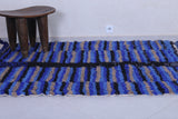 Blue moroccan handmade contemporary rug 4.5 FT X 6.5 FT