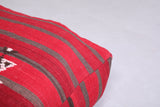 Red moroccan berber kilim berber rug pouf