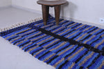 Blue moroccan handmade contemporary rug 4.5 FT X 6.5 FT