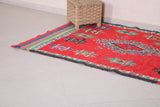 Wonderful handmade Moroccan square rug - 4.1 FT X 6.5 FT