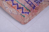 Moroccan handmade azilal rug ottoman pouf