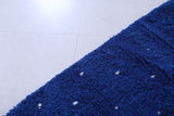 Blue moroccan handmade dotted rug 3.1 FT X 4.1 FT