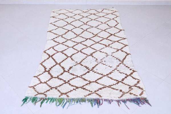 Moroccan Runner Rug – 3.5 x 6.4 FT | Handwoven Diamond Pattern