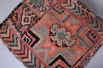 Handmade berber moroccan azilal rug pouf