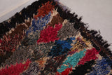 Boucherouite Entryway berber moroccan rug 2.4 FT X 7.9 FT