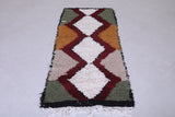 Vintage handmade moroccan berber rug  2.4 FT X 5.7 FT