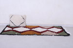 Vintage handmade moroccan berber rug  2.4 FT X 5.7 FT