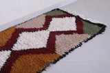 Vintage handmade moroccan berber rug  2.4 FT X 5.7 FT