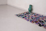Colorful carpet Boucherouite moroccan rug 3.5 FT X 6.6 FT