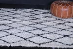 Vintage handmade moroccan beni ourain rug  5.5 FT X 6.8 FT