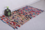 Colourful handmade moroccan berber rug 2.4 FT X 4.7 FT