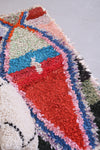 Colourful handmade moroccan berber boucherouite rug 2.5 FT X 5.8 FT