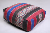 Moroccan woven vintage handmade rug pouf