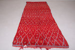 Red moroccan rug 4 FT X 10.2 FT
