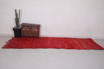 Red moroccan rug 4 FT X 10.2 FT