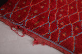 Red moroccan rug 4 FT X 10.2 FT
