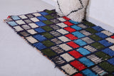 Colourful handmade moroccan berber runner rug 2.9 FT X 6.1 FT